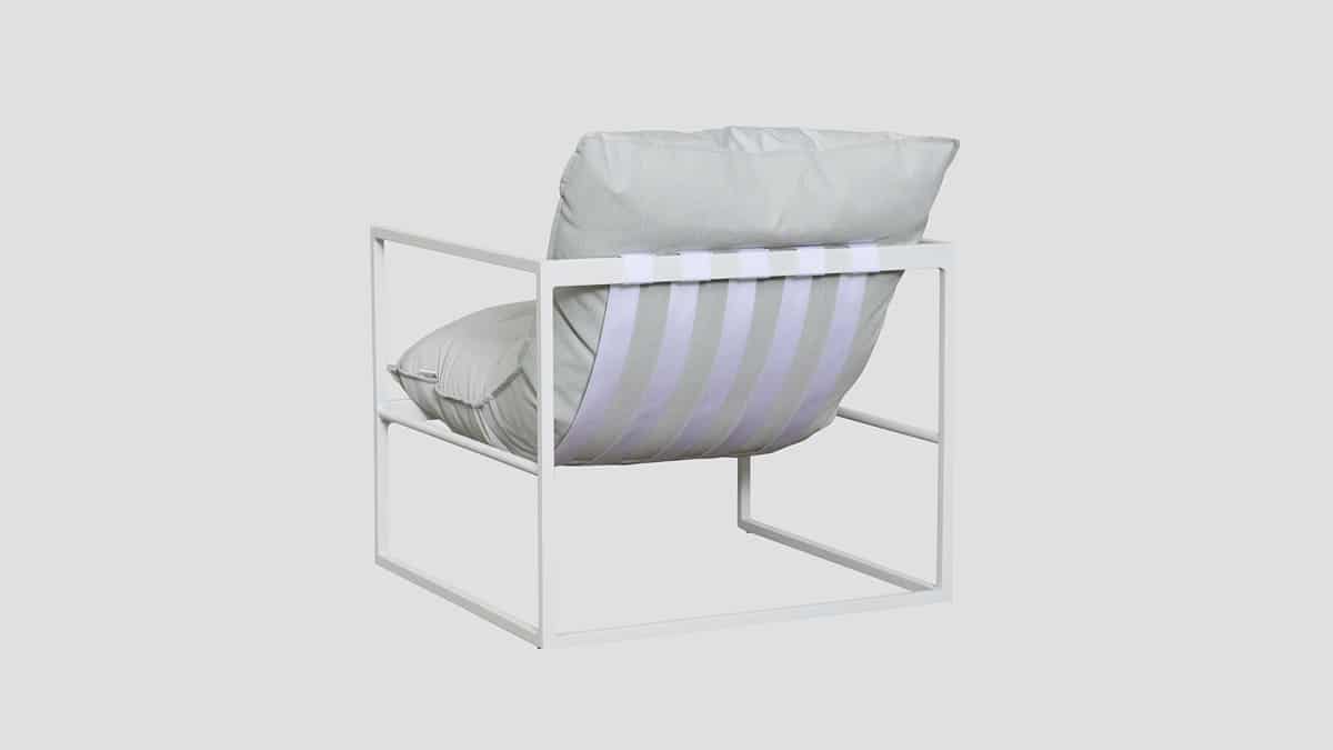 Tekapo Single Sofa White Marble Rear