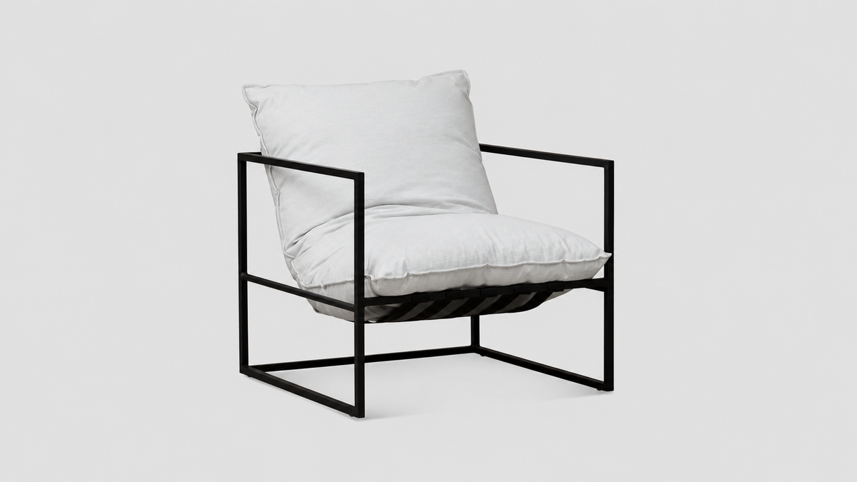 Tekapo Black Frame Marble Cushion