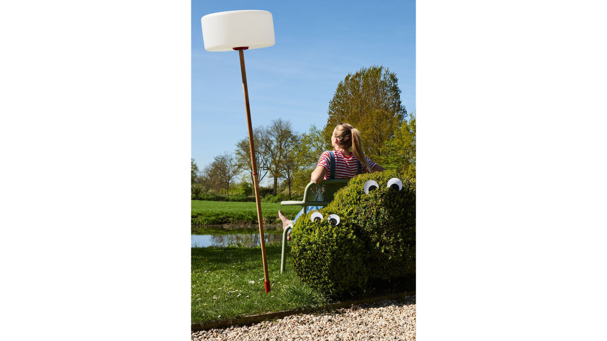 Thierry Le Swinger Lamp Standing Double Red Insitu
