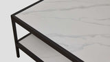 Tolaga Bay Coffee Table White Marble Corner Closeup