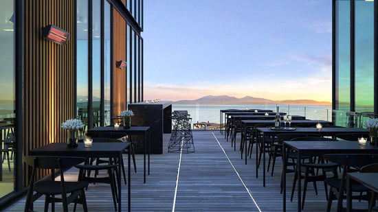 Outdoor Furniture NZ - Tungsten Electric Heater Black Restaurant