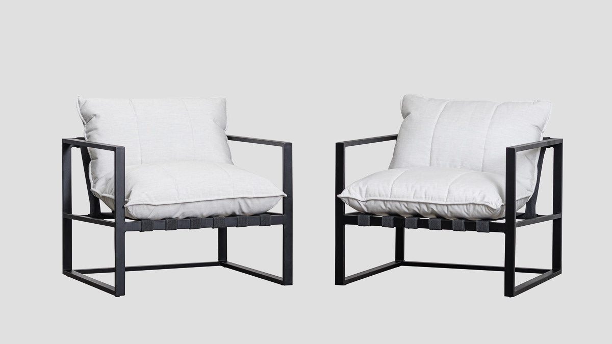Twizel Single Sofa Black Marble