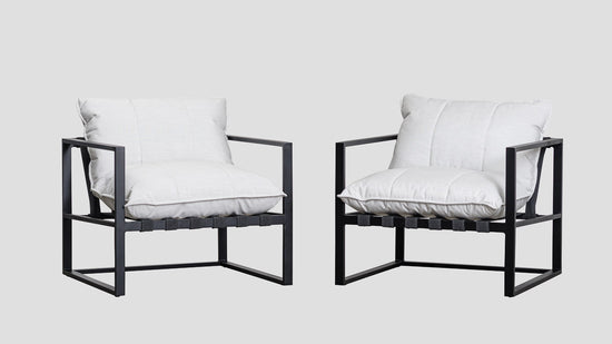 Twizel Single Sofa Black Marble