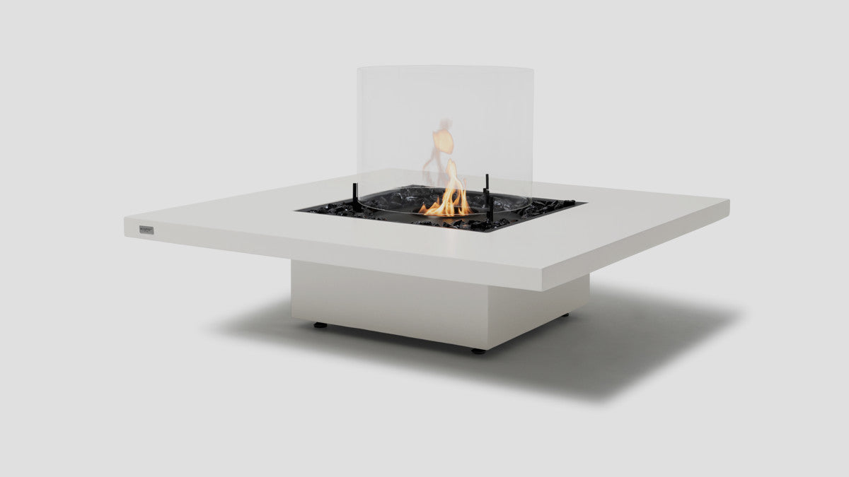Vertigo 40 Fireplace Bone BL Glass Round