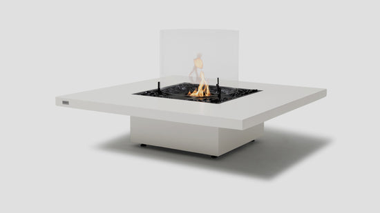 Vertigo 40 Fireplace Bone BL Glass Round