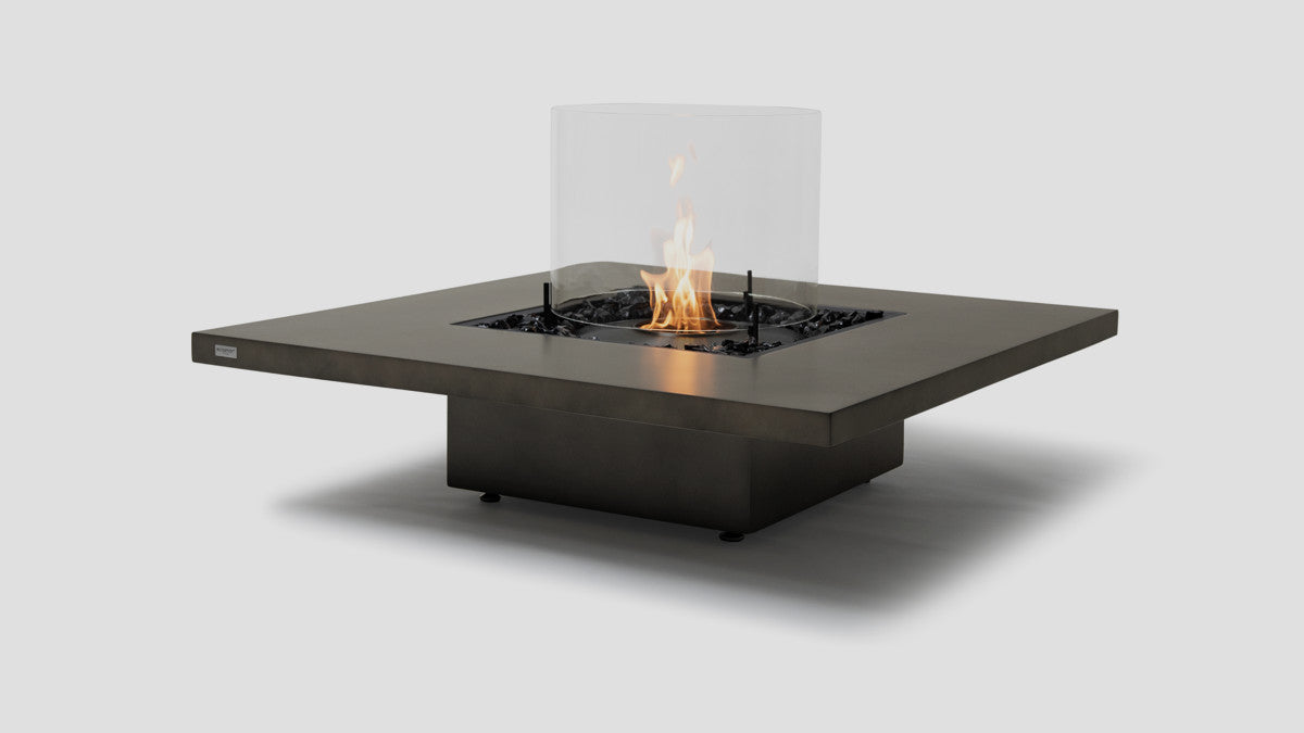 Vertigo 40 Fireplace Natural BL Glass Round