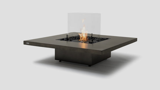 Vertigo 40 Fireplace Natural BL Glass Round