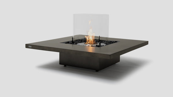 Vertigo 40 Fireplace Natural SS Glass Round