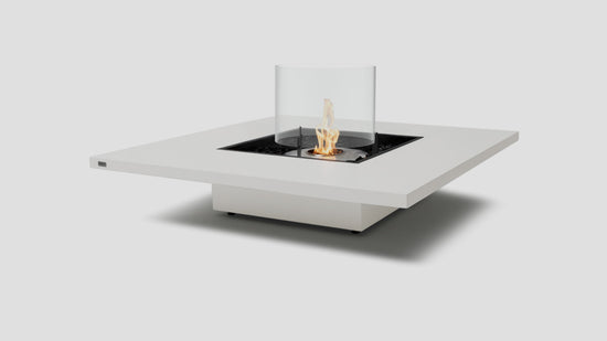 Vertigo 50 Fireplace Bone SS Glass Round