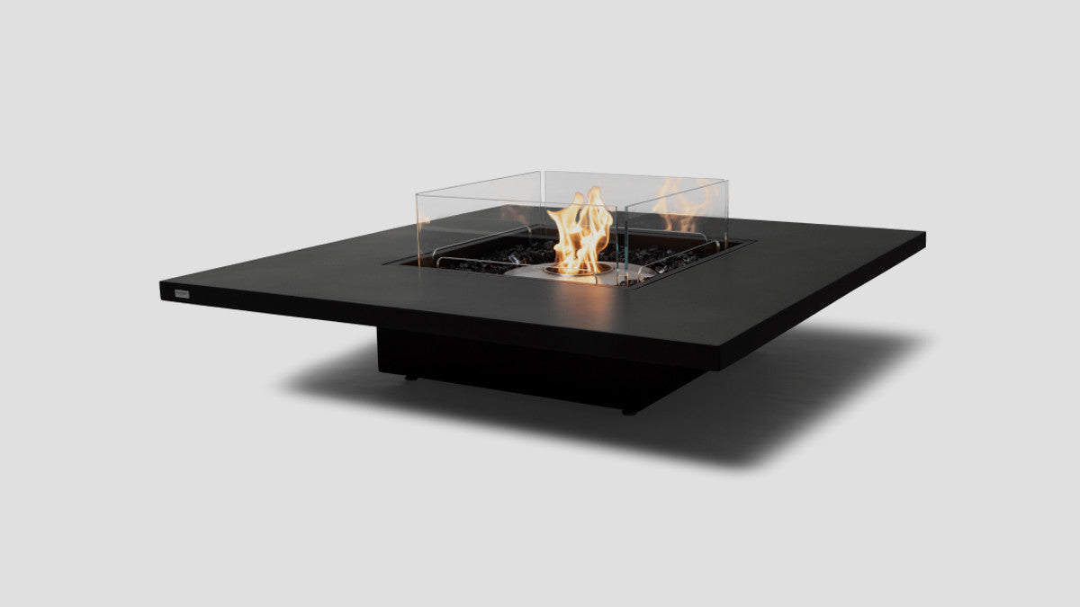Vertigo 50 Fireplace Graphite SS Glass