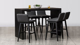 Outdoor Dining Furniture - Viaduct Bar Set Black Angle Styled