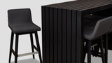 Viaduct Bar Table Chairs Black Sooty Side Closeup