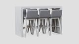 Viaduct Bar Table Chairs White Lead Chine