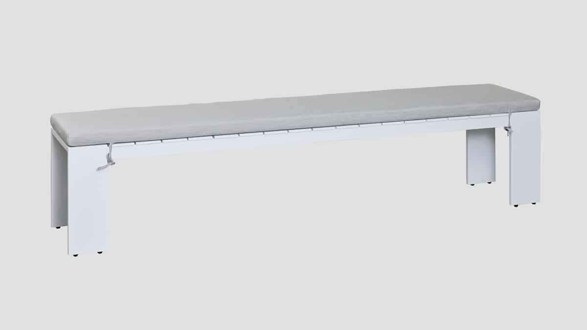 Waiheke Bench White Lead Chine