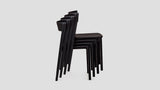 Westmere Dining Chair Black Side Stacked