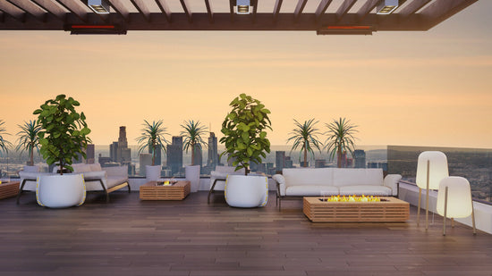 Outdoor Firepit NZ - EcoSmart Wharf 65 Teak