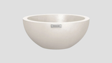 Barcelona 500 Bowl Planter in Bone — spherical outdoor planter with flat base, 50cm diameter