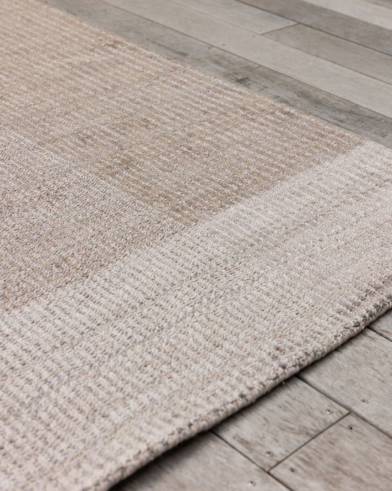 Bedrock Outdoor Rug — Sand styled setting, 160 x 230 cm to 300 x 400 cm