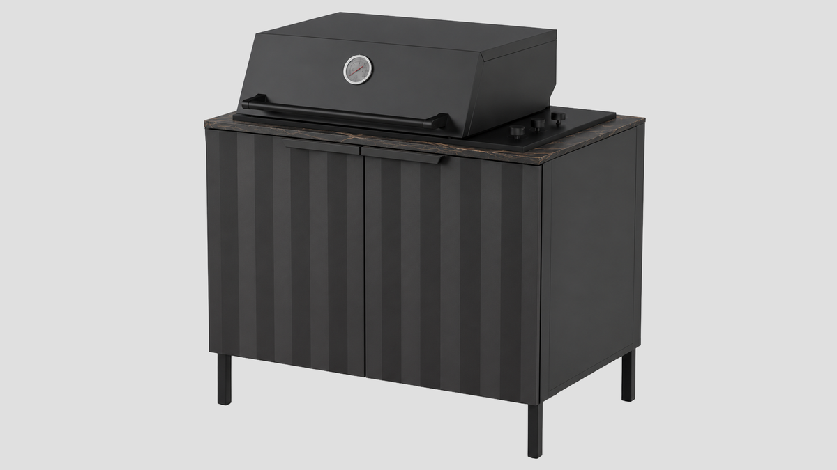 Q-Boo Wave 100 BBQ Black with Laurent Dekton – 1000 x 650 x 900 mm