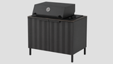 Q-Boo Wave 100 BBQ Black with Laurent Dekton – 1000 x 650 x 900 mm