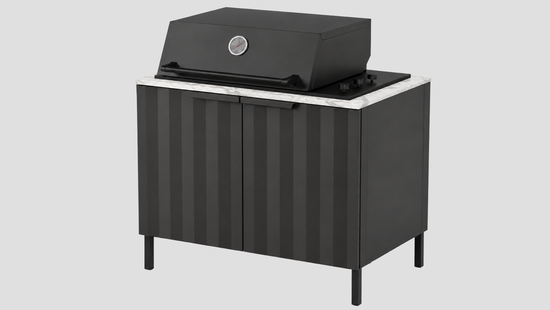 Q-Boo Wave 100 BBQ Black with Daze Dekton – 1000 x 650 x 900 mm