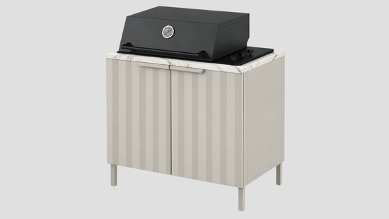 Q-Boo Wave 100 BBQ Grey with Daze Dekton – 1000 x 650 x 900 mm