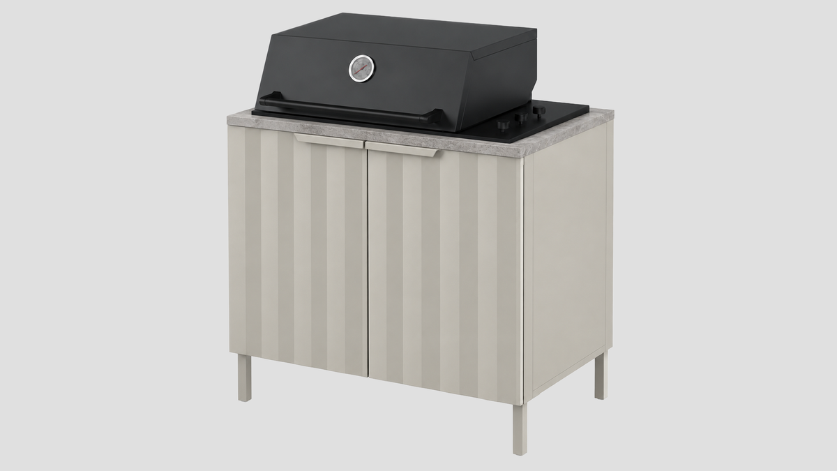 Q-Boo Wave 100 BBQ Grey with Kreta Dekton – 1000 x 650 x 900 mm