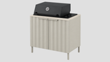 Q-Boo Wave 100 BBQ Grey with Nacre Dekton – 1000 x 650 x 900 mm