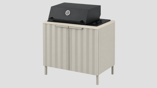 Q-Boo Wave 100 BBQ Grey with Nacre Dekton – 1000 x 650 x 900 mm