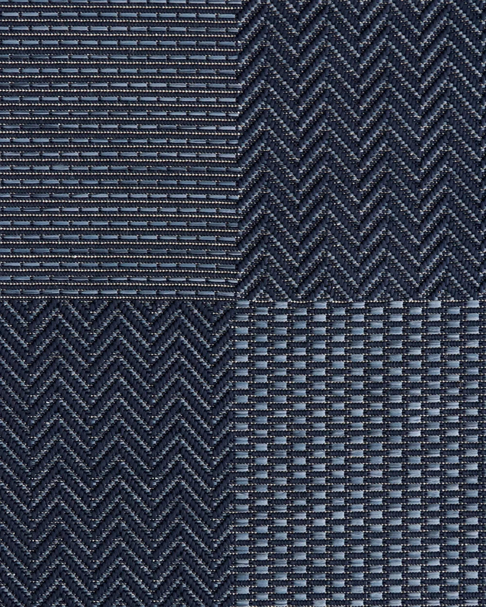 Collingwood Outdoor Rug Navy flatweave texture close-up
