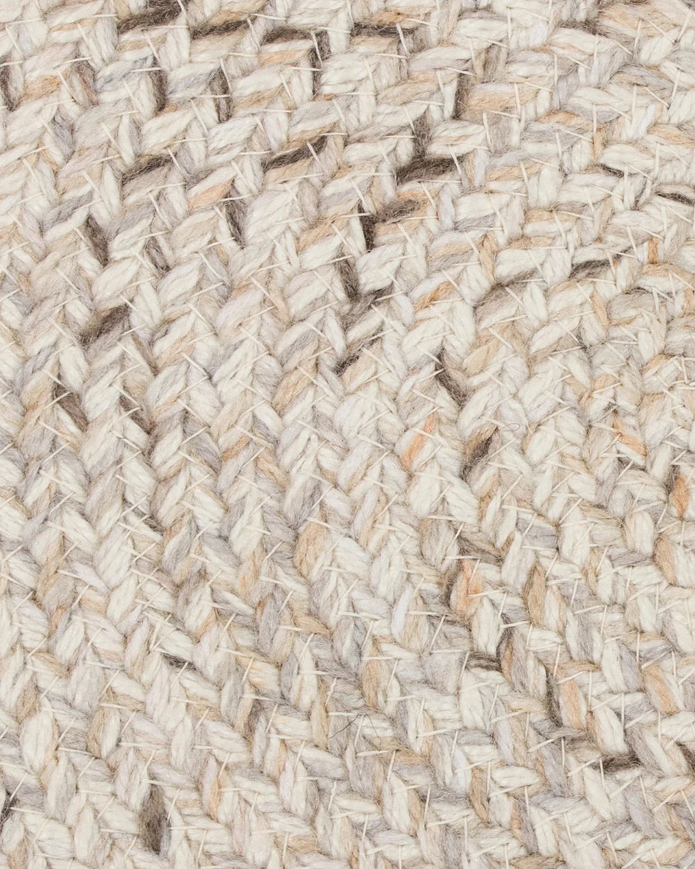Corfu Outdoor Round Floor Rug Ivory braided PET texture detail