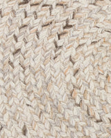 Corfu Outdoor Round Floor Rug Ivory braided PET texture detail