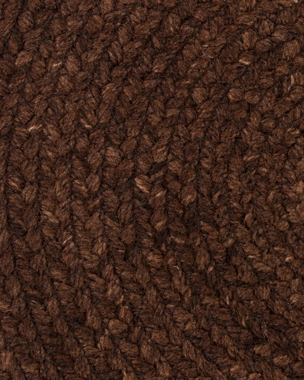 Corfu Outdoor Round Floor Rug Tobacco braided PET texture detail