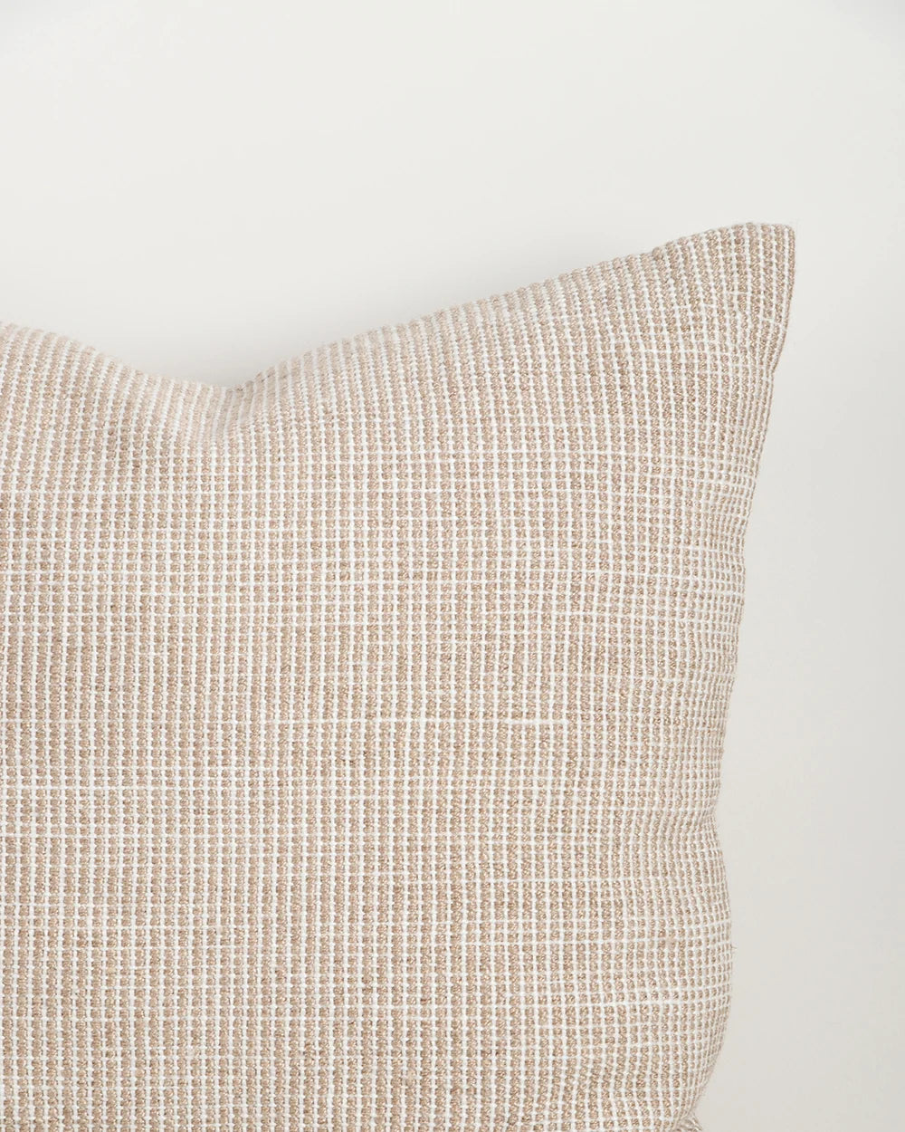 Dune Outdoor Throw Cushion in Almond – woven detail