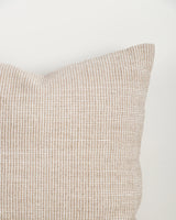 Dune Outdoor Throw Cushion in Almond – woven detail