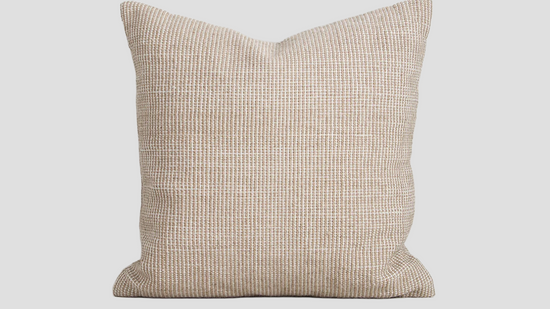 Dune Outdoor Throw Cushion in Almond – full cushion