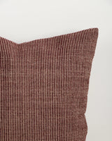 Dune Outdoor Throw Cushion in Claret – woven detail