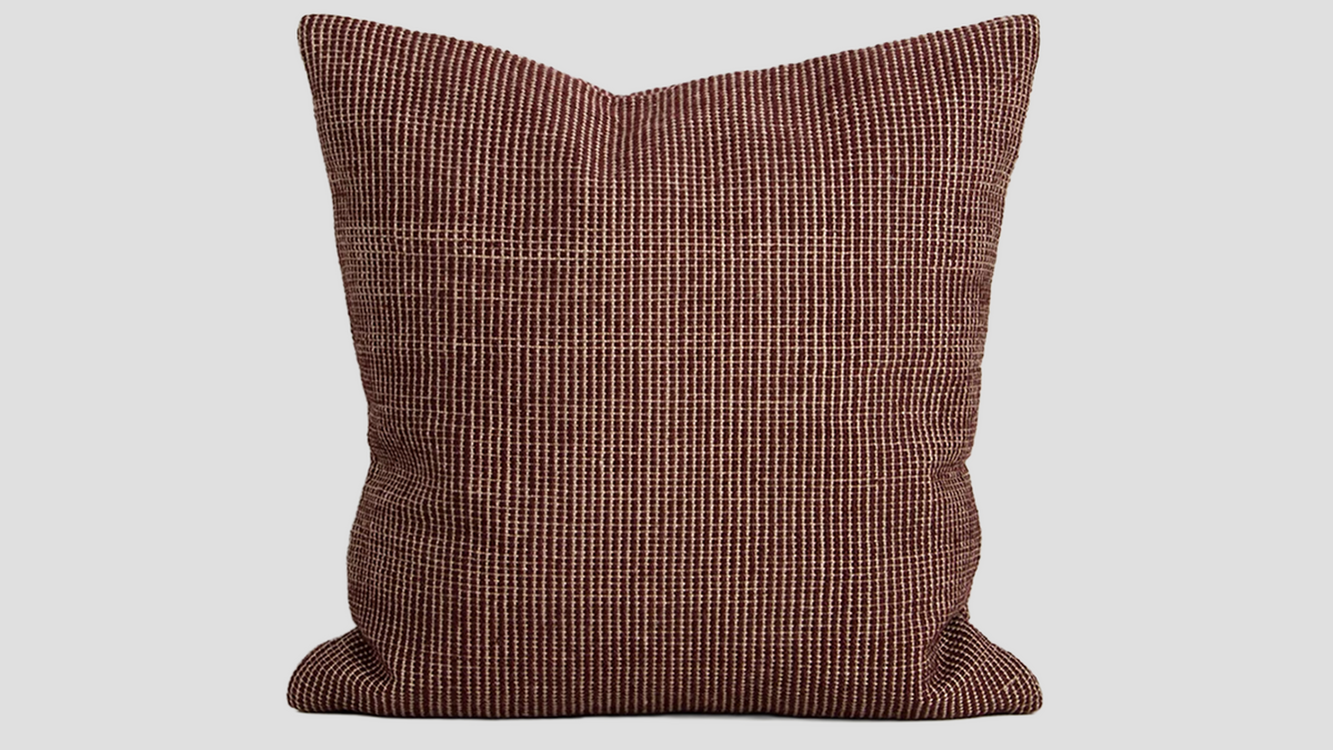 Dune Outdoor Throw Cushion in Claret – full cushion