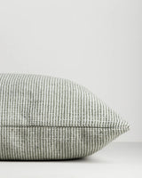 Dune Outdoor Throw Cushion in Eucalyptus – edge detail