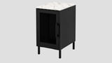 Q-Boo Stone 50 Fridge Cabinet Black with Daze Dekton – 500 x 650 x 900 mm