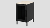 Q-Boo Stone 50 Fridge Cabinet Black with Nacre Dekton – 500 x 650 x 900 mm