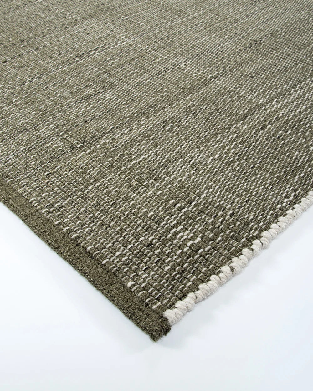 Lonsdale Outdoor Floor Rug Olive handwoven corner detail
