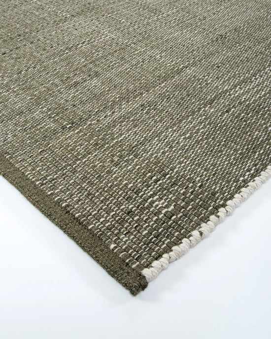 Lonsdale Outdoor Floor Rug Olive handwoven corner detail