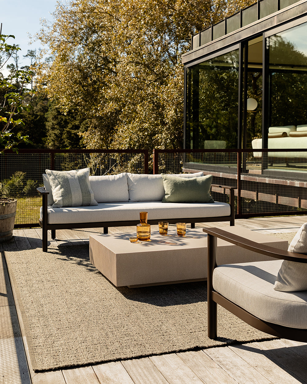 Ormond Outdoor Rug Mineral lifestyle setting