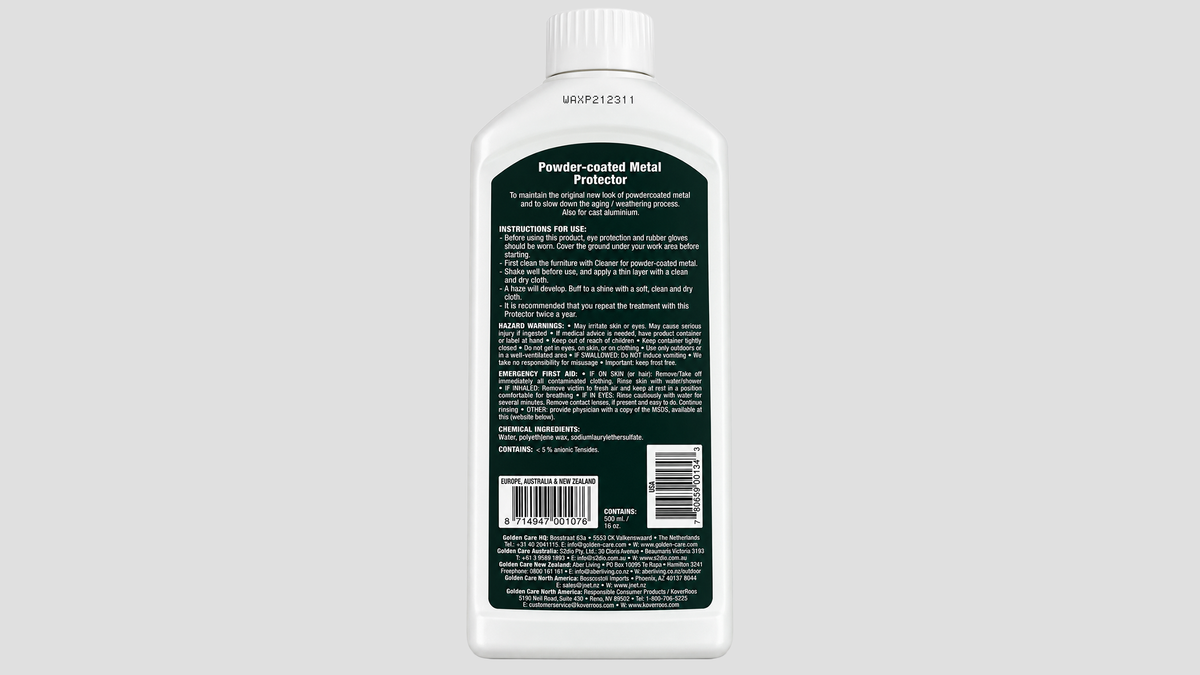 Resin Metal Protector Back, 35 x 80 x 225 mm