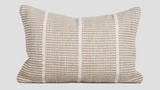 Shore Almond Outdoor Throw Cushion — full cushion, 400 × 600 mm