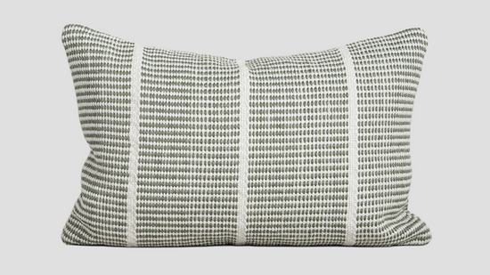Shore Eucalyptus Outdoor Throw Cushion — full cushion, 400 × 600 mm