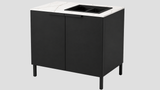 Q-Boo Line 100 Sink Cabinet Black with Daze Dekton