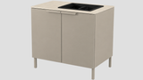 Q-Boo Line 100 Sink Cabinet Grey with Nacre Dekton