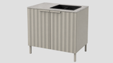 Q-Boo Wave 100 Sink Cabinet Grey with Kreta Dekton
